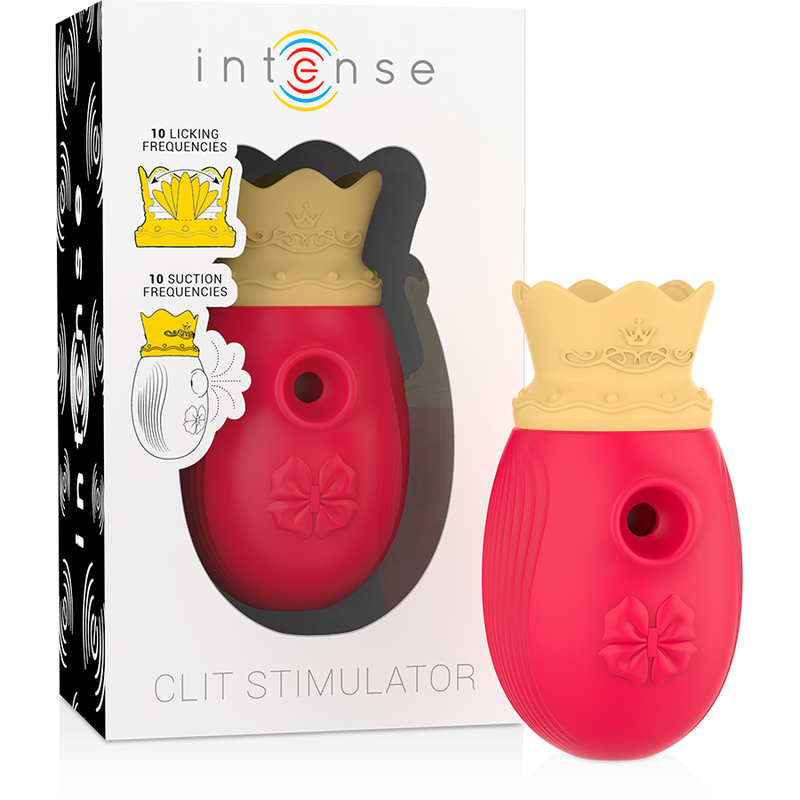 INTENSE - STIMULATEUR CLITORIS 10 MODES D'ASPIRATION ET DE LÉCHAGE - ROUGE INTENSE FUN TOYS