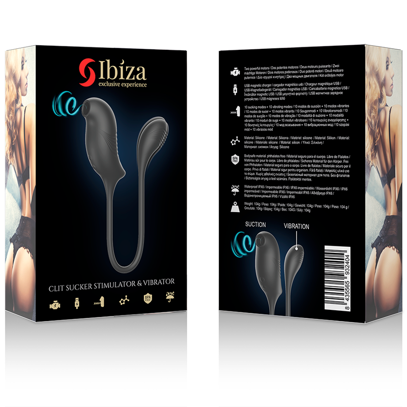 IBIZA - STIMULATEUR MAGIQUE D'ASPIRATION ET DE VIBRATIONS DU CLITORIS IBIZA TECHNOLOGY