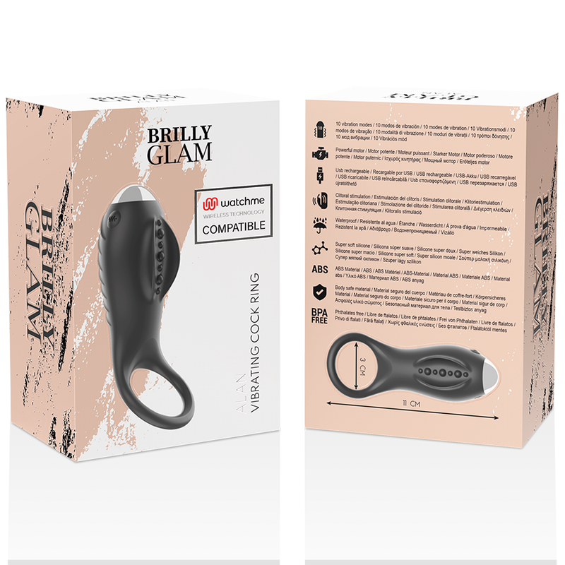 BRILLY GLAM - ALAN COCK RING WATCHME TECHNOLOGIE SANS FIL COMPATIBLE BRILLY GLAM