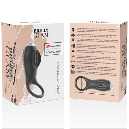 BRILLY GLAM - ALAN COCK RING WATCHME TECHNOLOGIE SANS FIL COMPATIBLE BRILLY GLAM