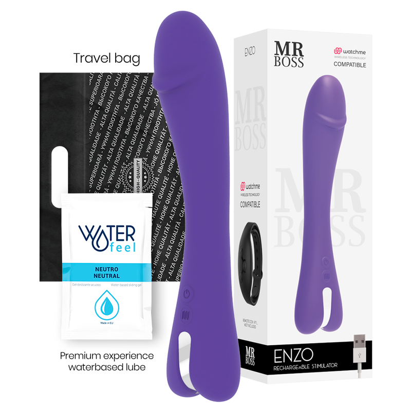 MR BOSS - ENZO VIBRATEUR WATCHME TECHNOLOGIE SANS FIL COMPATIBLE MR. BOSS