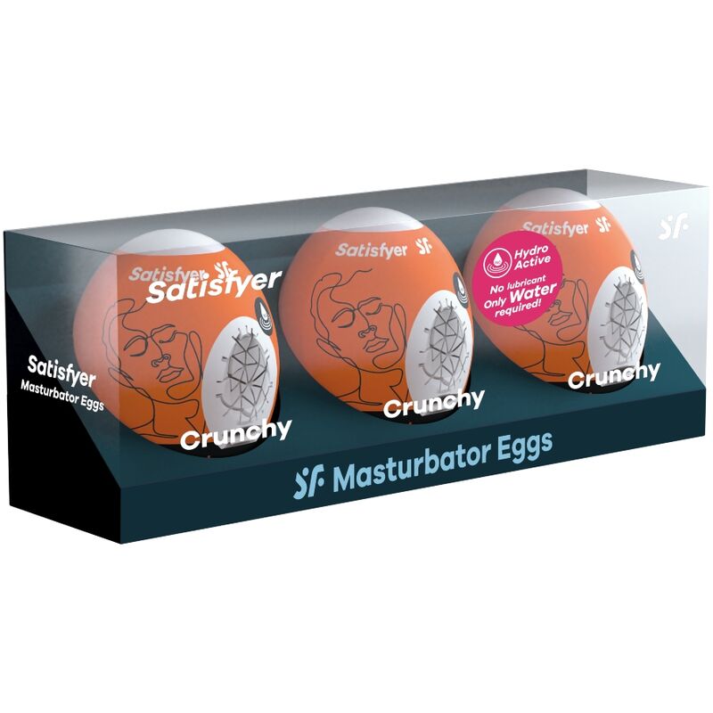 SATISFYER - 3 OEUFS MASTURBATEURS CRUNCHY SATISFYER EGGS