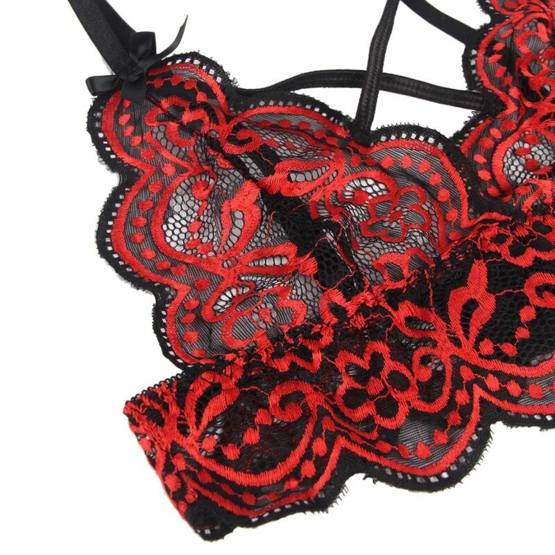 SUBBLIME - SET ENSEMBLE DEUX PIÈCES TOP ET CULOTTE EN DENTELLE S/M SUBBLIME SETS