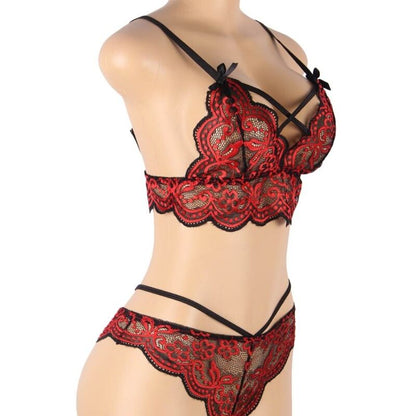 SUBBLIME - SET ENSEMBLE DEUX PIÈCES TOP ET CULOTTE EN DENTELLE L/XL SUBBLIME SETS