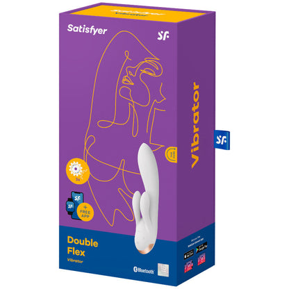 SATISFYER - APPLICATION VIBRATEUR DOUBLE FLEX BLANC SATISFYER CONNECT