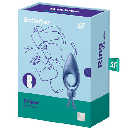 SATISFYER - VIBRATEUR  ANNEAU SNIPER BLEU SATISFYER RING