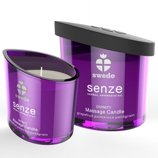 SWEDE - BOUGIE DE MASSAGE SENZE DIVINITY - PAMPLEMOUSSE, PALMAROSA, PETITGRAIN SWEDE