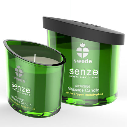 SWEDE - BOUGIE DE MASSAGE EXCITANTE SENZE - CITRON, POIVRE, EUCALYPTUS SWEDE