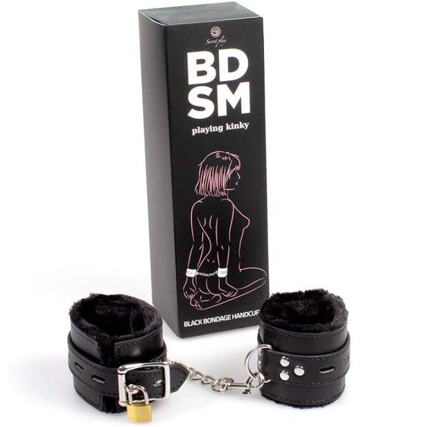 SECRETPLAY - MENOTTES DE BONDAGE NOIRES COLLECTION BDSM SECRETPLAY 100% FETISH
