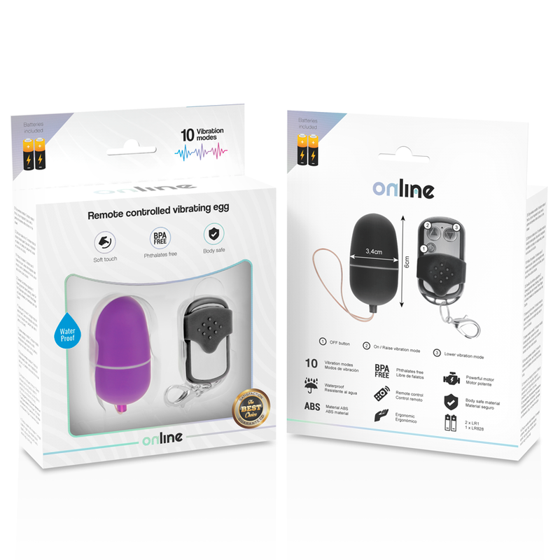 ONLINE - OEUF VIBRANT TÉLÉCOMMANDE M LILAS ONLINE