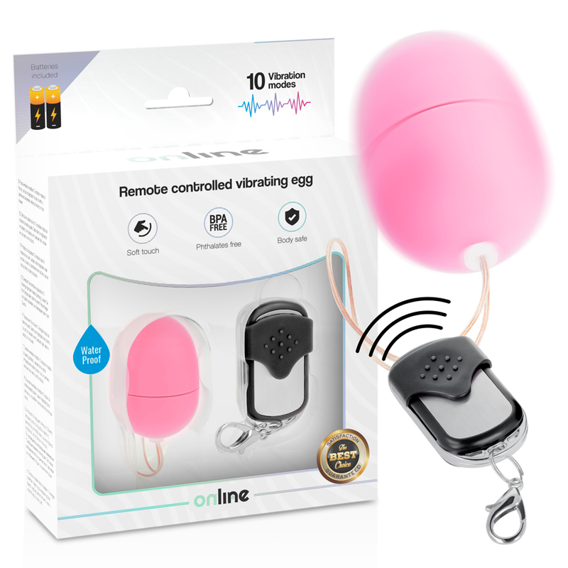 ONLINE - OEUF VIBRANT TÉLÉCOMMANDE S ROSE ONLINE
