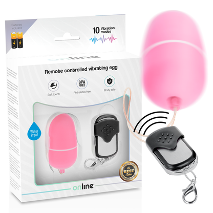 ONLINE - OEUF VIBRANT TÉLÉCOMMANDE M ROSE ONLINE