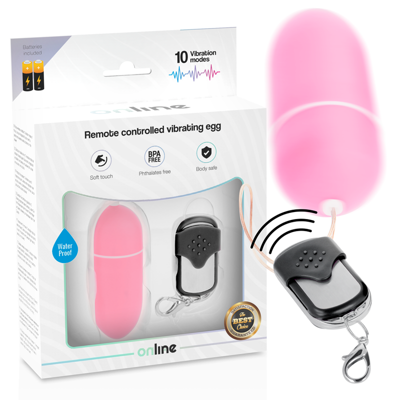 ONLINE - OEUF VIBRANT TÉLÉCOMMANDE L ROSE ONLINE