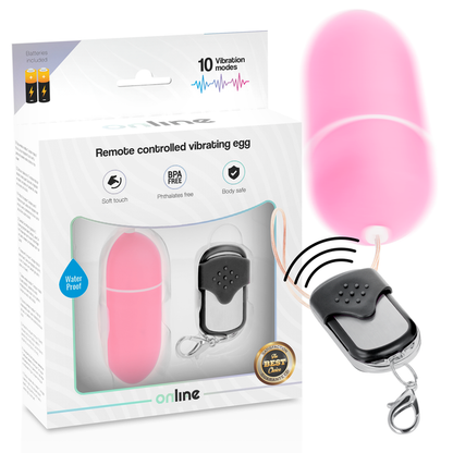 ONLINE - OEUF VIBRANT TÉLÉCOMMANDE L ROSE ONLINE
