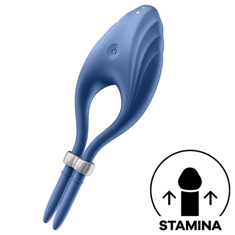 SATISFYER - VIBRATEUR ANNEAU DUELIST BLEU SATISFYER RING