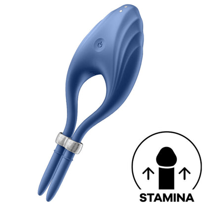 SATISFYER - VIBRATEUR ANNEAU DUELIST BLEU SATISFYER RING