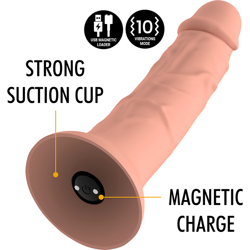 MYTHOLOGY - ASHER ORIGINAL DILDO M - VIBRATEUR COMPATIBLE AVEC LA TECHNOLOGIE SANS FIL WATCHME MYTHOLOGY FANTASY DILDO