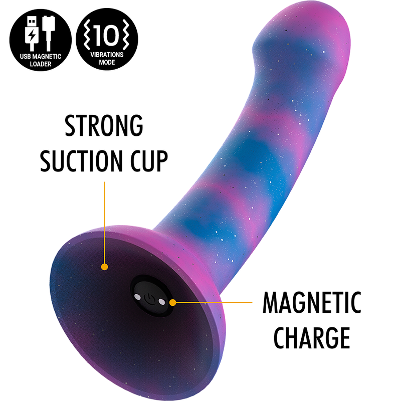 MYTHOLOGY - DION GALACTIC DILDO M - VIBRATEUR WATCHME TECHNOLOGIE SANS FIL COMPATIBLE MYTHOLOGY FANTASY DILDO