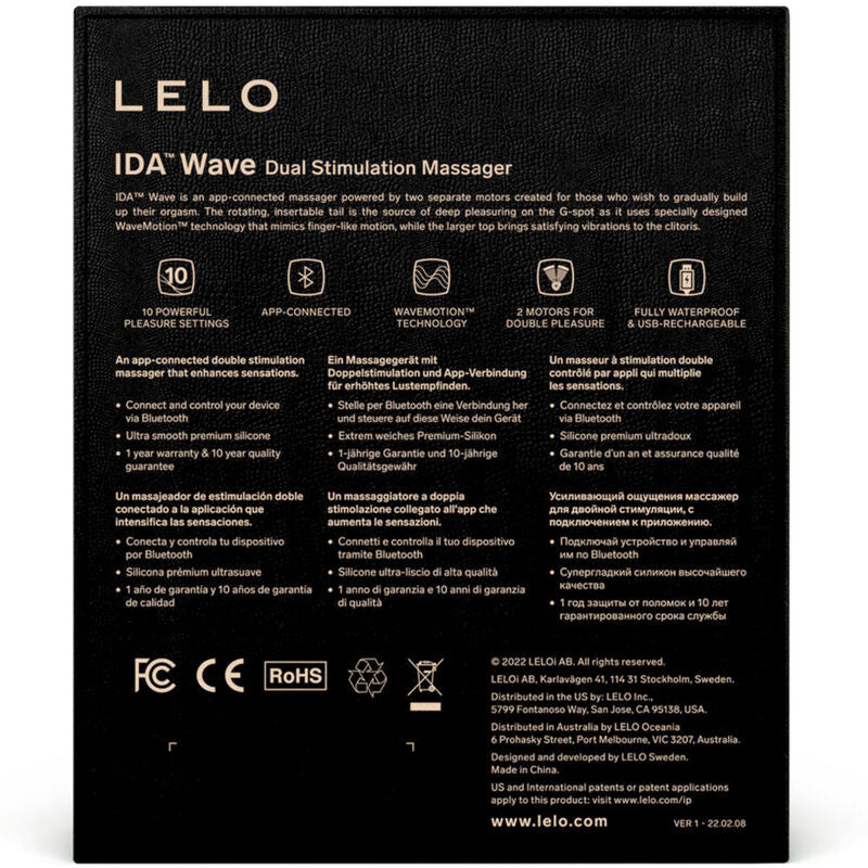 LELO - MASSEUR POUR COUPLES LELO - IDA WAVE NOIR LELO