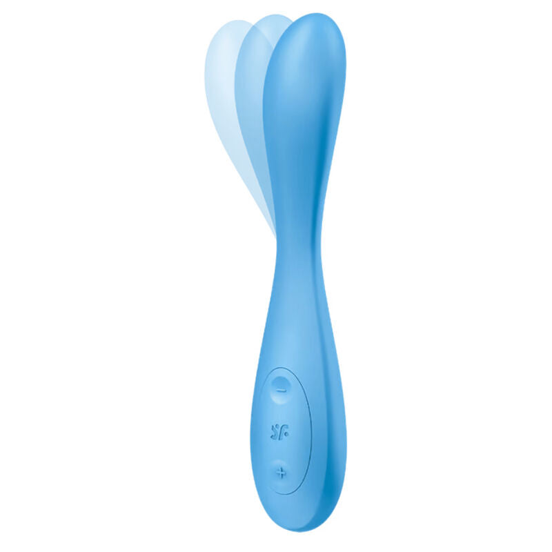 SATISFYER - APPLICATION MULTI VIBRATEUR G-SPOT FLEX 4+ BLEU SATISFYER CONNECT