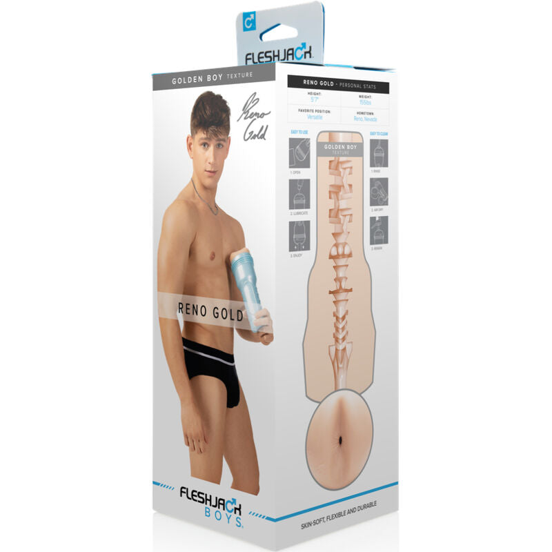 FLESHJACK - RENO GOLD GOLDEN BOY ANO MASTURBATEUR FLESHJACK