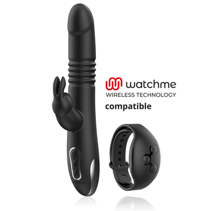 BLACK&SILVER - KENJI STIMULANT VIBE COMPATIBLE AVEC LA TECHNOLOGIE SANS FIL WATCHME BLACK&SILVER
