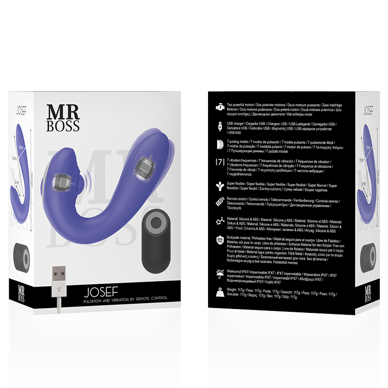 MR BOSS - JOSEF TÉLÉCOMMANDE PULSATION & VIBRATION POUR COUPLES MR. BOSS