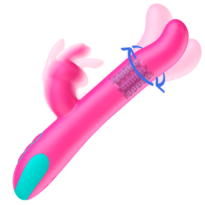 HAPPY LOKY - PLUTO LAPIN VIBRATEUR ET ROTATEUR WATCHME TECHNOLOGIE SANS FIL COMPATIBLE HAPPY LOKY