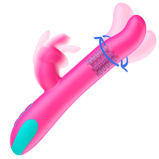 HAPPY LOKY - PLUTO LAPIN VIBRATEUR ET ROTATEUR WATCHME TECHNOLOGIE SANS FIL COMPATIBLE HAPPY LOKY