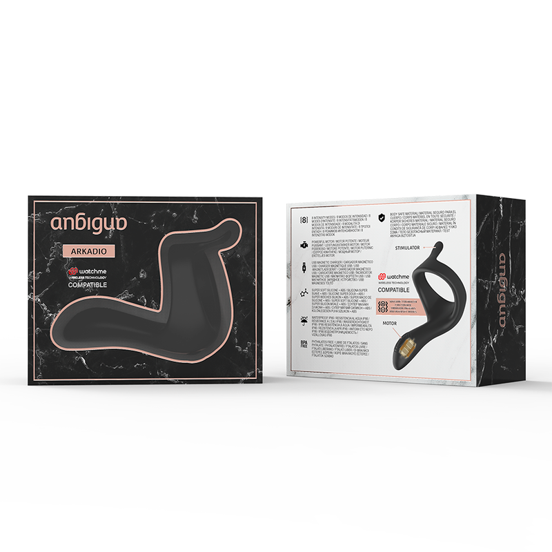 ANBIGUO - STIMULATEUR DE GLANDE ARKADIO ET DE PÉRINÉE COMPATIBLE AVEC LA TECHNOLOGIE SANS FIL WATCHME ANBIGUO