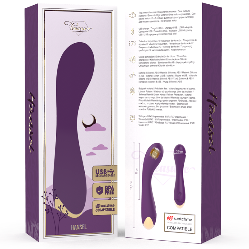 TREASURE - HANSEL G-SPOT VIBRATEUR WATCHME TECHNOLOGIE SANS FIL COMPATIBLE TREASURE