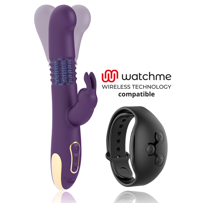 TREASURE - BASTIAN RABBIT UP & DOWN, ROTATEUR ET VIBRATEUR COMPATIBLE AVEC LA TECHNOLOGIE SANS FIL WATCHME TREASURE