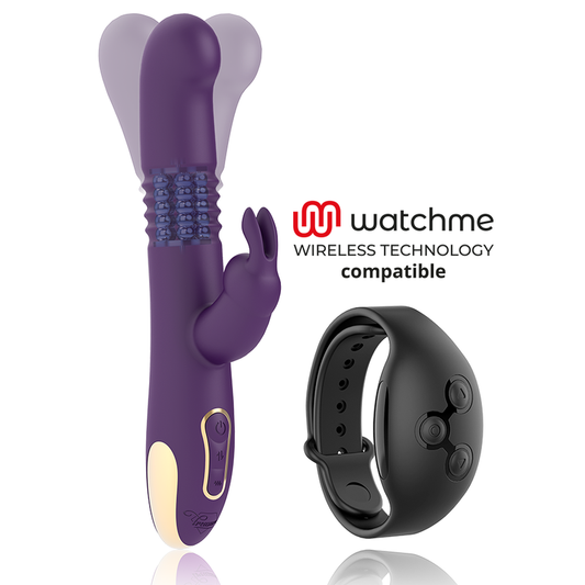 TREASURE - BASTIAN RABBIT UP & DOWN, ROTATEUR ET VIBRATEUR COMPATIBLE AVEC LA TECHNOLOGIE SANS FIL WATCHME TREASURE
