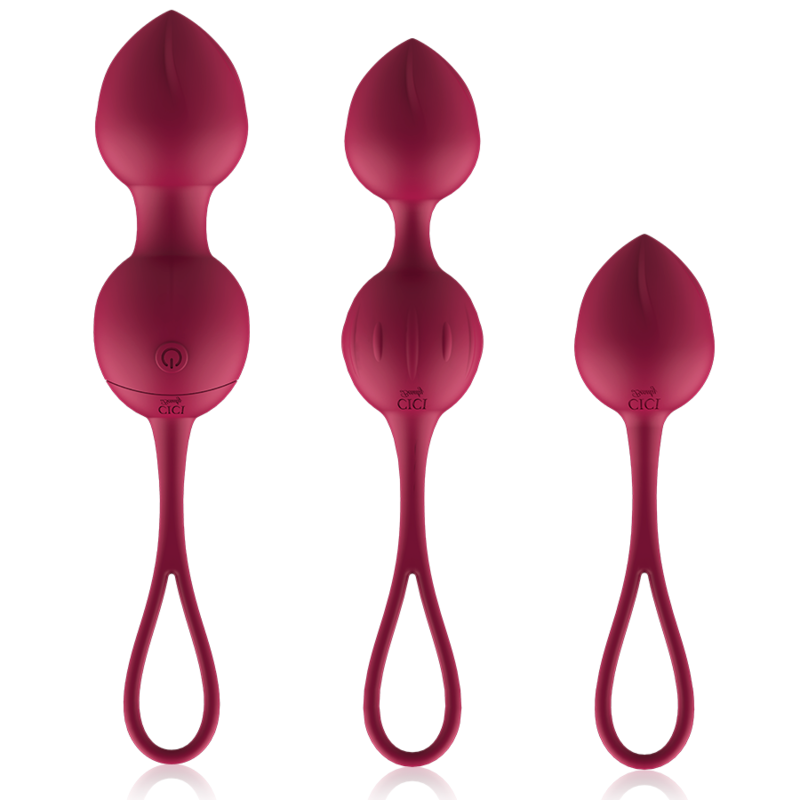 CICI BEAUTY - PREMIUM SILICONE 3 PERLES DE KEGEL VIBRANTES TÉLÉCOMMANDE CICI BEAUTY