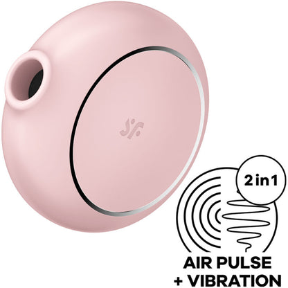 SATISFYER - STIMULATEUR ET VIBRATEUR DOUBLE AIR PULSE PRO TO GO 3 ROSE SATISFYER AIR PULSE