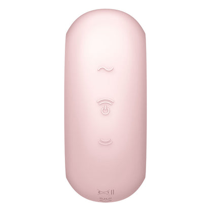 SATISFYER - STIMULATEUR ET VIBRATEUR DOUBLE AIR PULSE PRO TO GO 3 ROSE SATISFYER AIR PULSE