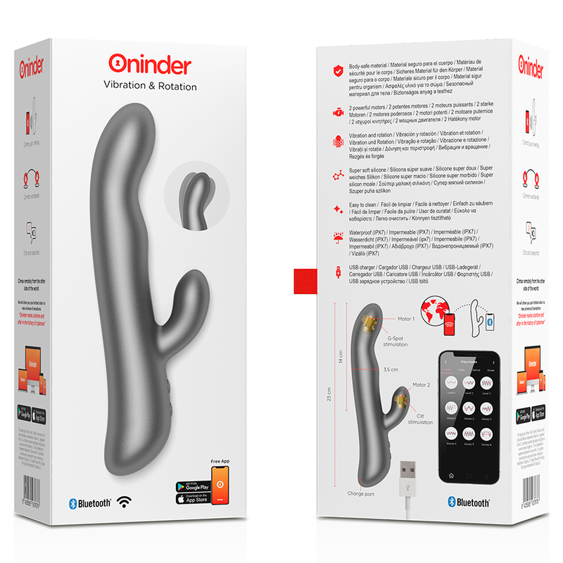 ONINDER - OSLO VIBRATION ET ROTATION NOIR - APPLICATION GRATUITE ONINDER