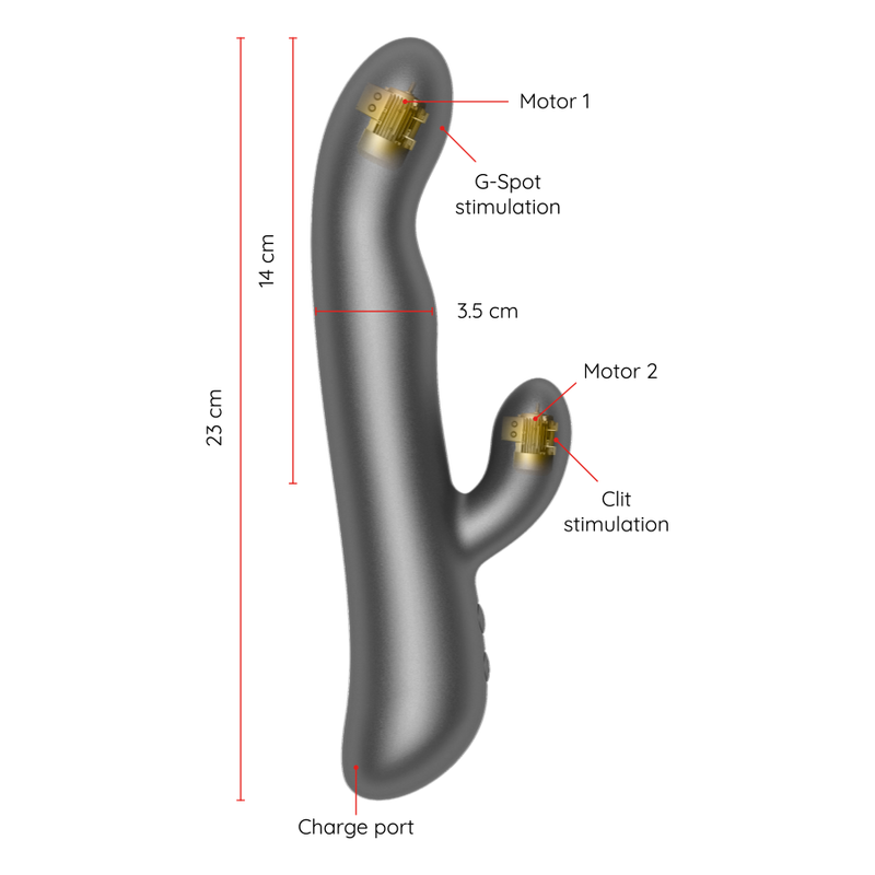 ONINDER - OSLO VIBRATION ET ROTATION NOIR - APPLICATION GRATUITE ONINDER