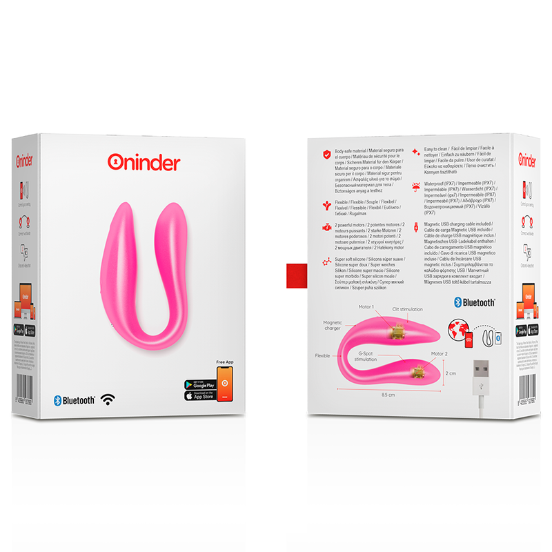 ONINDER - LISBOA G-SPOT & CLITORAL STIMULATEUR ROSE - APPLICATION GRATUITE ONINDER