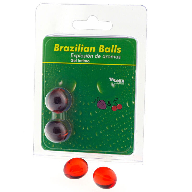 TALOKA - 2 BOULES BRÉSILIENNES GEL INTIME FRAISE & CERISE TALOKA