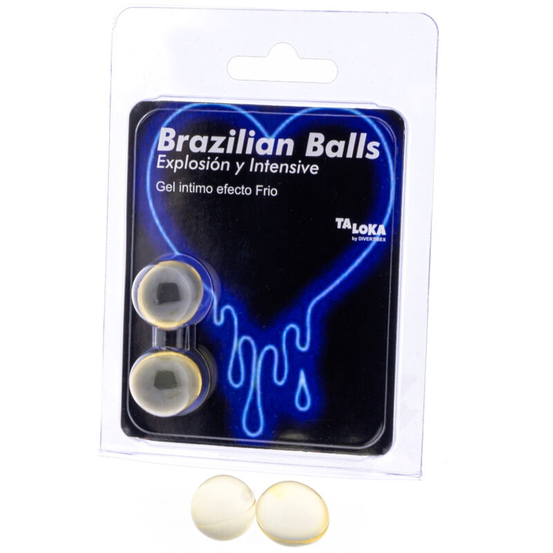 TALOKA - 2 BALLES BRÉSILIENNES GEL EXCITANT EFFET FROID & VIBRATION TALOKA