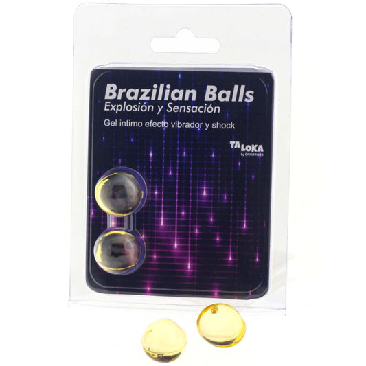 TALOKA - 2 BALLES BRÉSILIENNES VIBRANT & EFFET DE CHOC GEL EXCITANT TALOKA