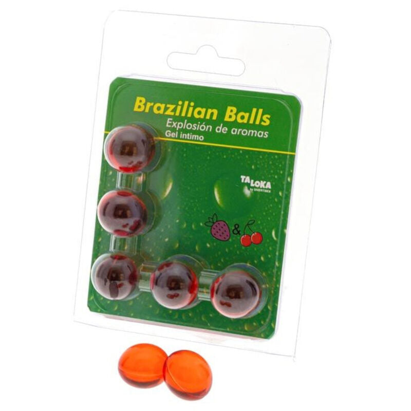 TALOKA - 5 BOULES BRÉSILIENNES GEL INTIME FRAISE & CERISE TALOKA
