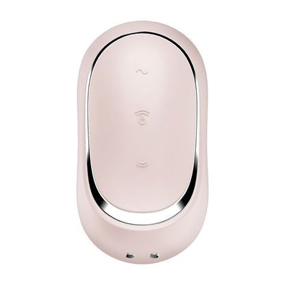 SATISFYER - STIMULATEUR ET VIBRATEUR DOUBLE AIR PULSE PRO TO GO 2 BEIGE SATISFYER AIR PULSE