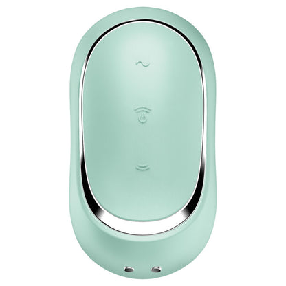 SATISFYER - STIMULATEUR ET VIBRATEUR DOUBLE AIR PULSE PRO TO GO 2 VERT SATISFYER AIR PULSE