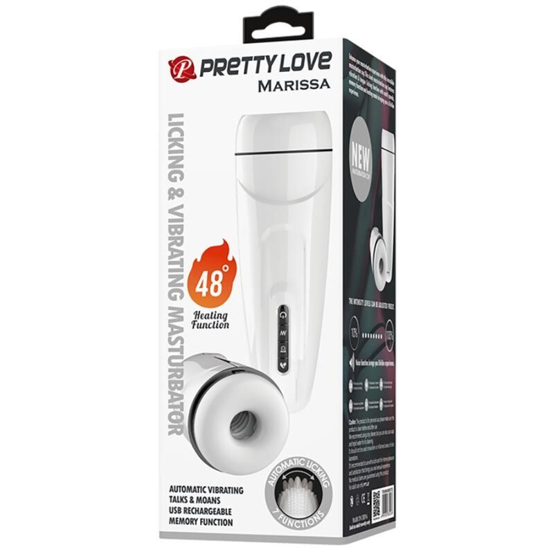 PRETTY LOVE - MASTURBATEUR HOMME MARISSA VIBRATION, CHALEUR, VOIX ET ASPIRATION PRETTY LOVE MALE