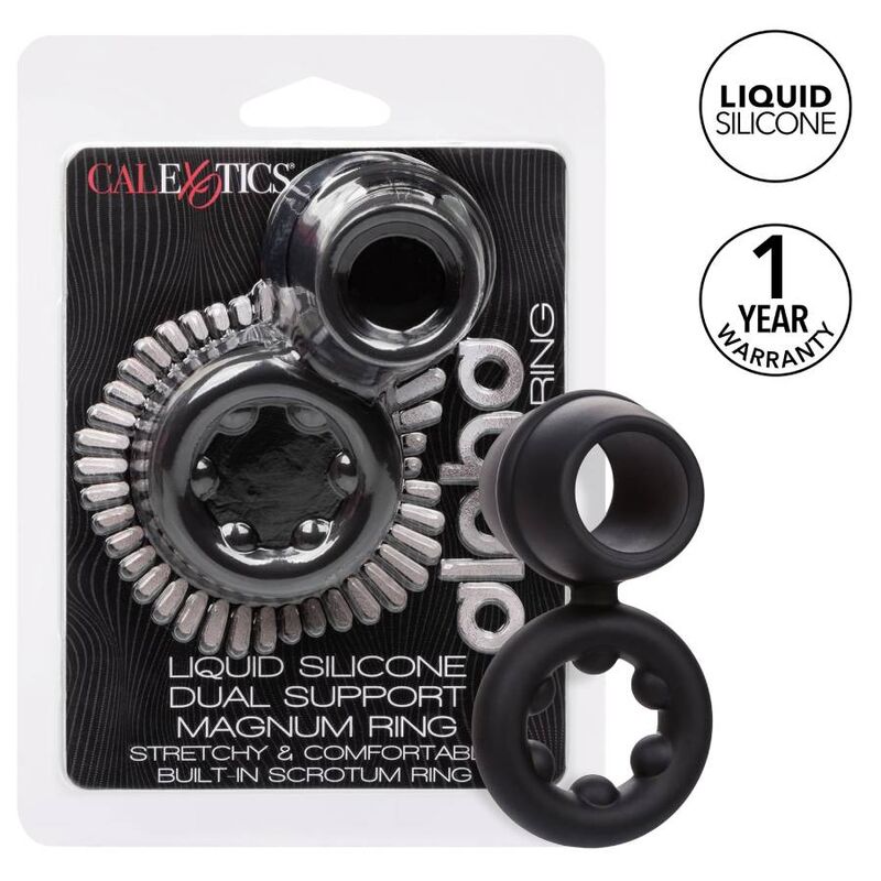CALEXOTICS - BAGUE ALPHA DUAL MAGNUM NOIR CALEXOTICS