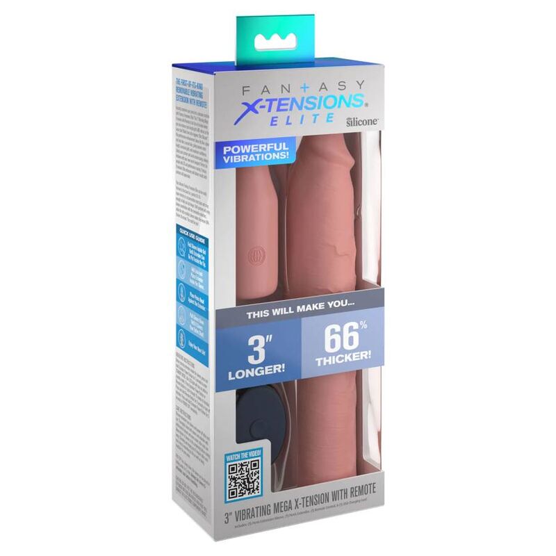 FANTASY X- TENSIONS - PIPEDREAMS MANCHE 22,86 CM + PLUG 7,62 CM REMOTE SKIN FANTASY X-TENSIONS