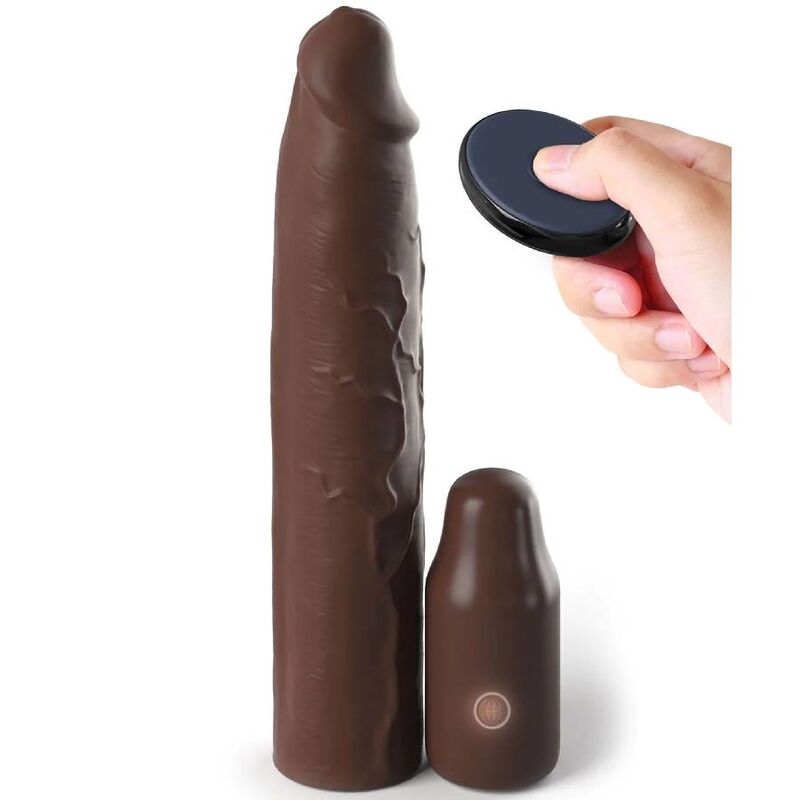 FANTASY X- TENSIONS - POCHETTE PIPEDREAMS 22,86 CM + PLUG 7,62 CM TELECOMMANDE MARRON FANTASY X-TENSIONS