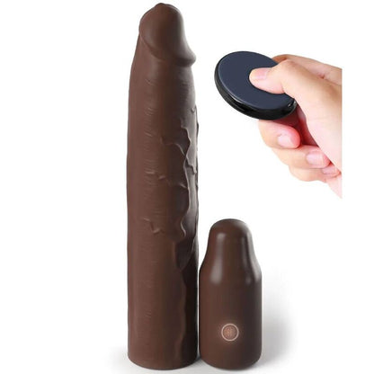 FANTASY X- TENSIONS - POCHETTE PIPEDREAMS 22,86 CM + PLUG 7,62 CM TELECOMMANDE MARRON FANTASY X-TENSIONS